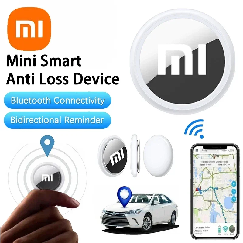 Xiaomi-Mini traqueur GPS portable d'origine, Bluetooth 4.0, localisateur intelligent, dispositif anti-perte, localisateur de clé, emplacement du portefeuille pour enfants et animaux de compagnie