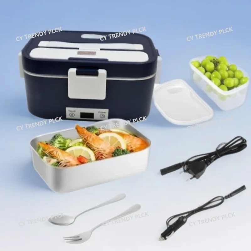 Water-free Electric Heating Bento Box Lunch Box Can Be Plugged in,Self-heating Car Home Dual-purpose Thermal Insulation Artifact
