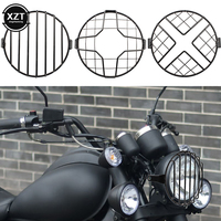 6.5inch Universal Motorcycle Headlight Fog Lamp Protector Guard Grille Cover For Ducati Chopper Yamaha Cafe Racer