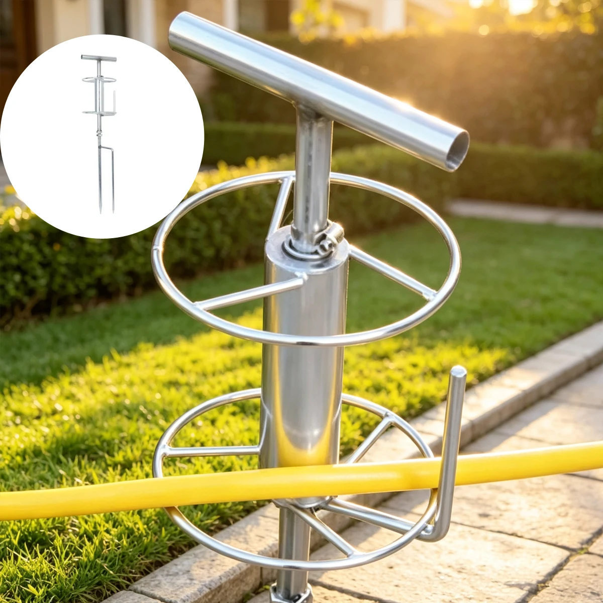 Garden Hose Guide Stakes Water Watering Pipe Gardening Irrigation Reel Accessories Lawn Equipment Outdoor Home Roller Rotation