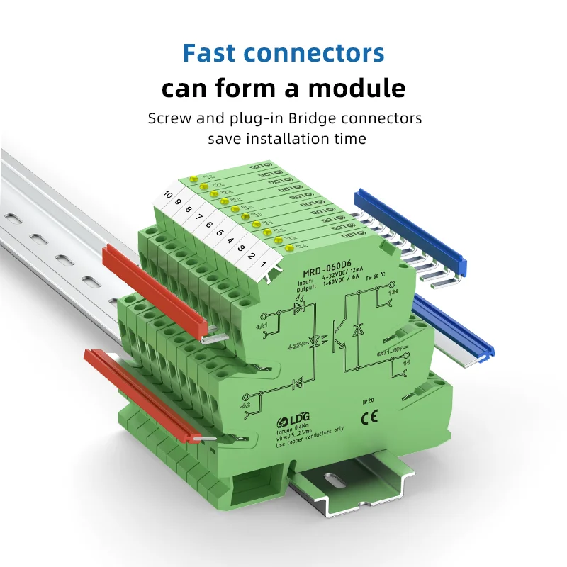 MRD-060D6 Ultra-Thin Miniature DC Solid-State Relay Module PLC Amplifier Board 24V High-Frequency 6A