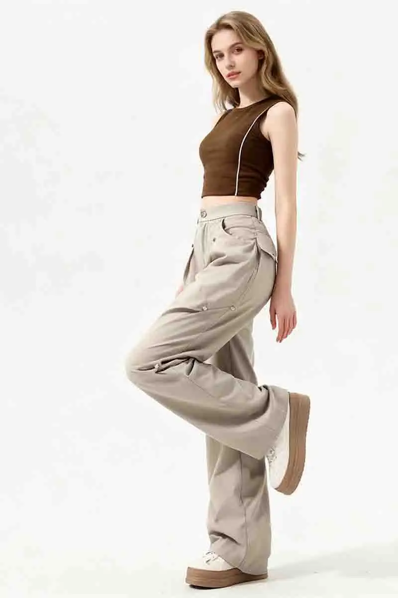 

Брюки-карго женские на молнии осенние хлопковые большие размеры современный тренд милая тысячелетия для девочек против морщин мягкие теплые для красивых мероприятий