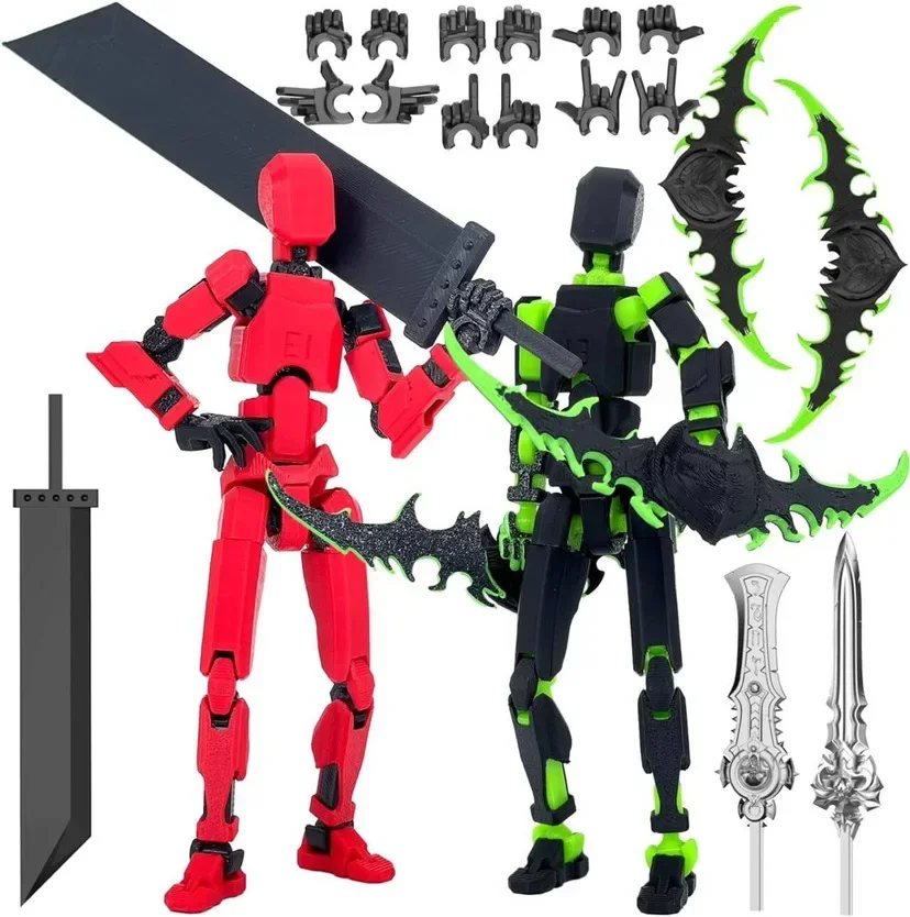 DIY Lucky 13 Figure Toys Dummy 3D Printed Movable Shapeshift Robot Action Figuras Mannequin Decompression Toys For Boy Gifts