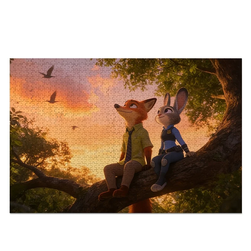 

Пазл-постер 1000 деталей Disney Zootopia: Джуди Хоппс и Ник Вайлд | Высокий уровень сложности, декор для дома, идеально подходит для дней рождения и в качестве подарка