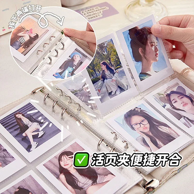 IFFVGX Cloth A5 Binder Photocard Holder Kpop Idol Photo Album with 20pcs 3inches Inner Pages Photocards Collect Book Фотоальбом