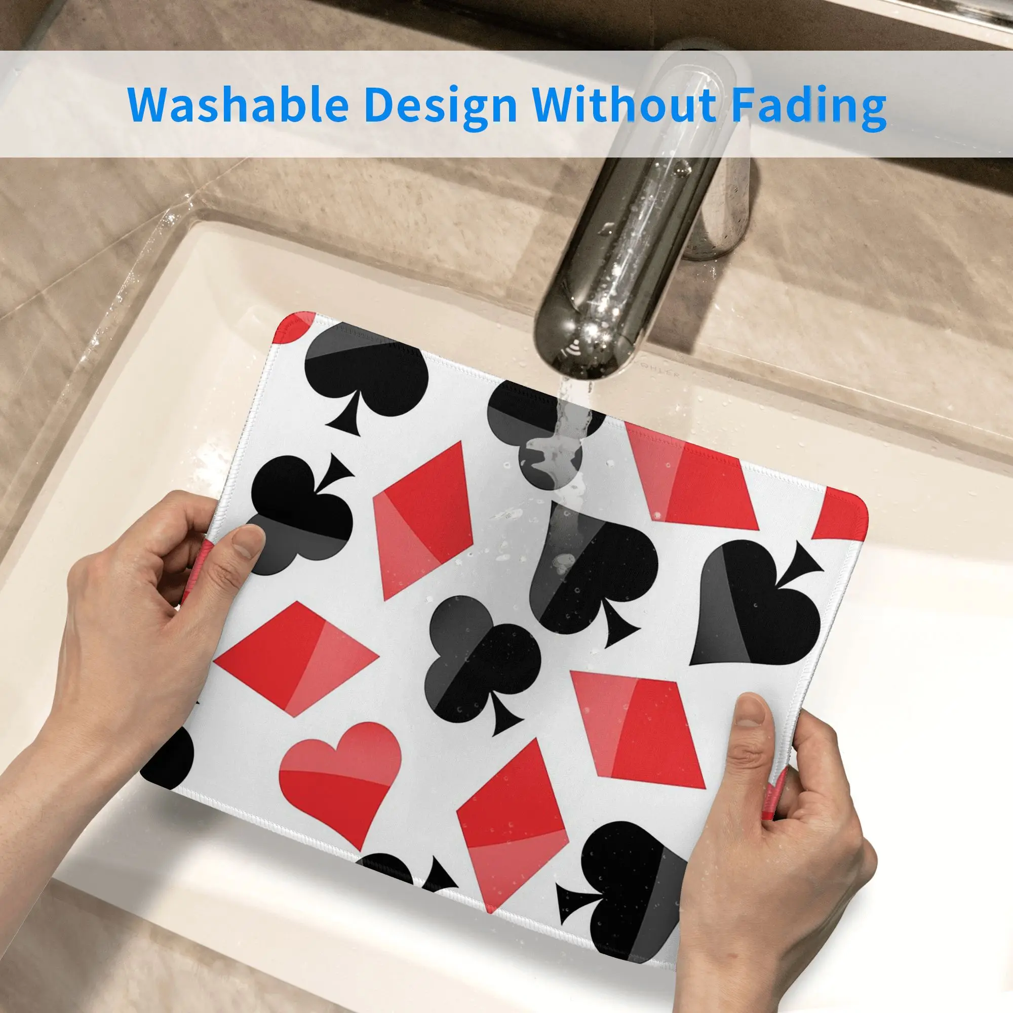 playing-card symbols Mouse Pad Computer Keyboard Mouse Mat Gaming PC Laptop Desk Mat Office Accessories Table Mats