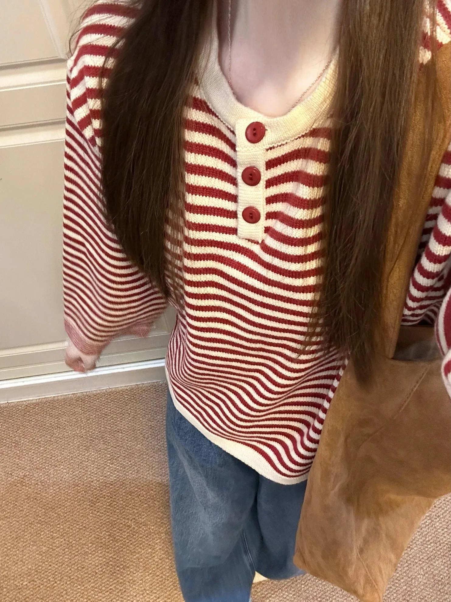 Suéter de Punto a Rayas s para Mujer, Ropa Interior de Principios de Otoño, Capa Base Hoada que Rejuvenece, Estilo Info...