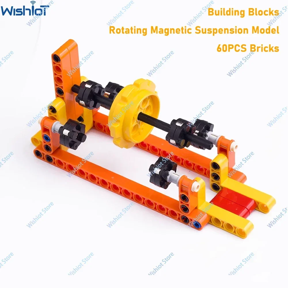 

MOC Building Blocks Rotating Magnetic Suspension Model Creative Science and Education Magnet Floating Ornaments Kids Toy Gifts