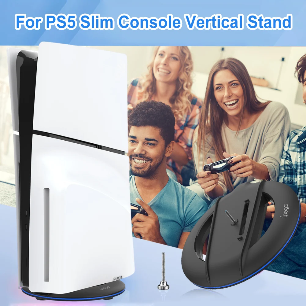 Vertical Stand For PS5 Slim Console Disc And Digital Edition Anti-Slip Holder For Cooling For Playstation 5 Slim Game Console