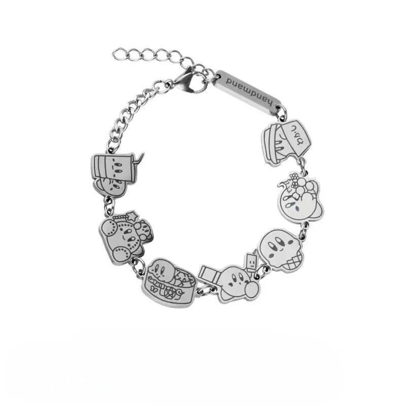 

New Hot Kawaii Kirby Bracelet Female Ins Trendy Niche Design High-end Retro Old Cute Cartoon Lady Student Bracelet Birthday Gift