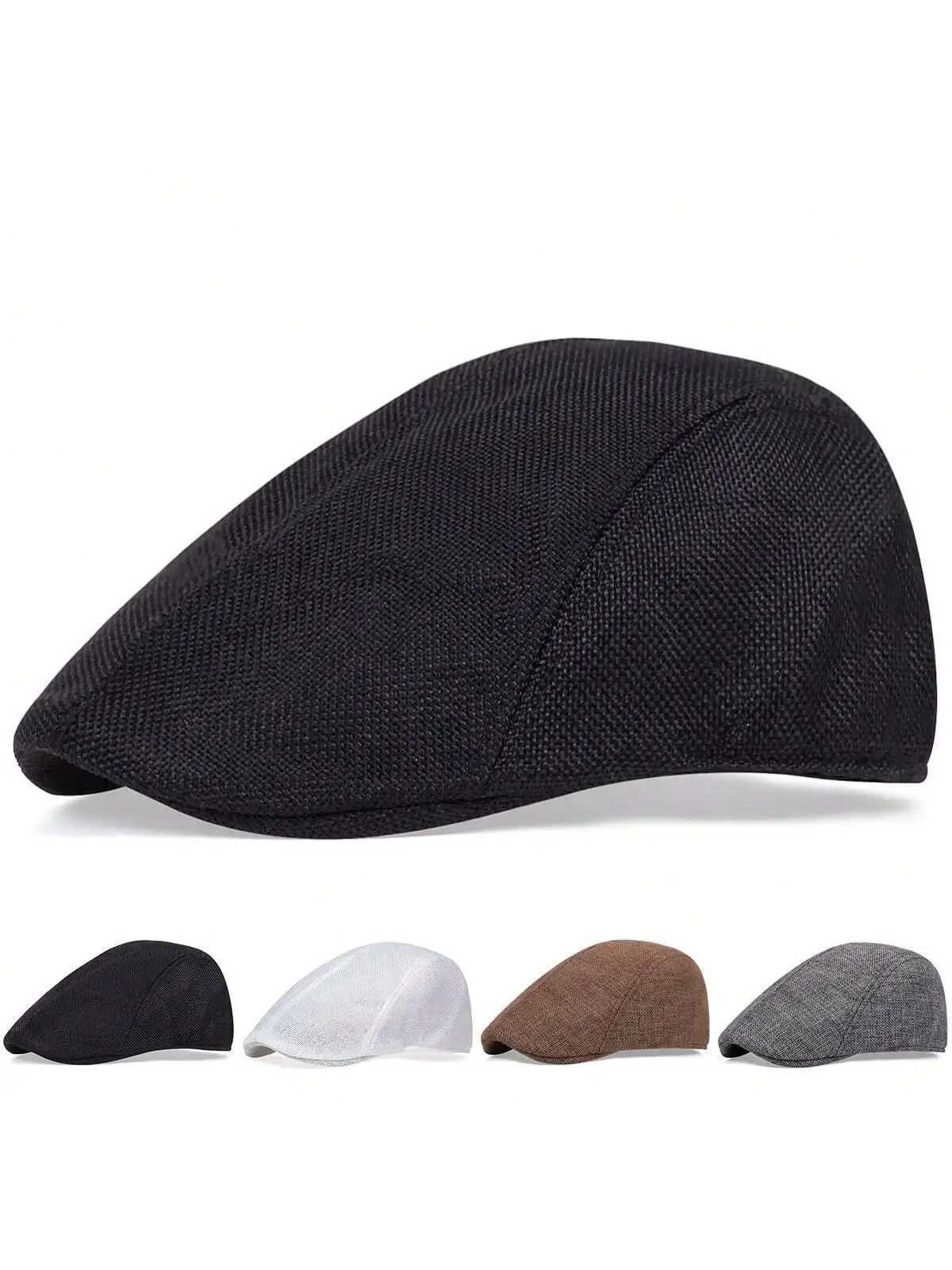 Solid color mesh breathable berets for men and women, perforated baseball caps, sun hats, parent-child style forward hats