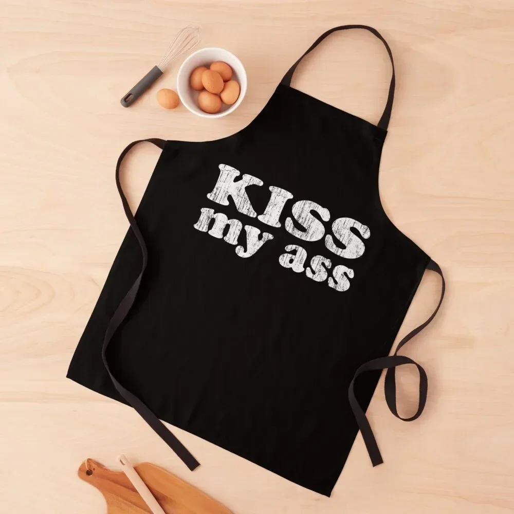 Kiss My Ass Big Vintage Apron painters Women's Dress useful gadgets for home christmas kitchen Apron