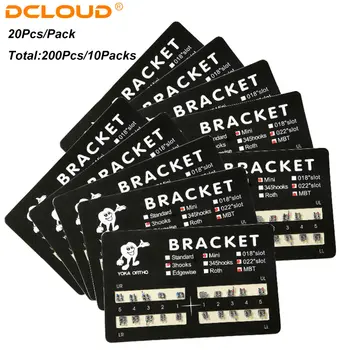 200 ks/10 balení zubních kovových závorek, ortodontických závorek, rovnátka, monoblok, mini Roth/MBT 022/018 3/345H, stomatologické ortopedické materiály 8 nejlepší prodej zubní rovnátka - №7