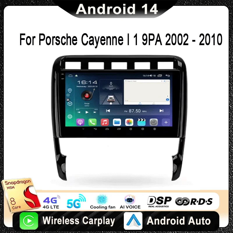 

For Porsche Cayenne I 1 9PA 2002 - 2010 Car Radio Multimedia Video Player Navigation stereo GPS wireless Carplay Android Auto