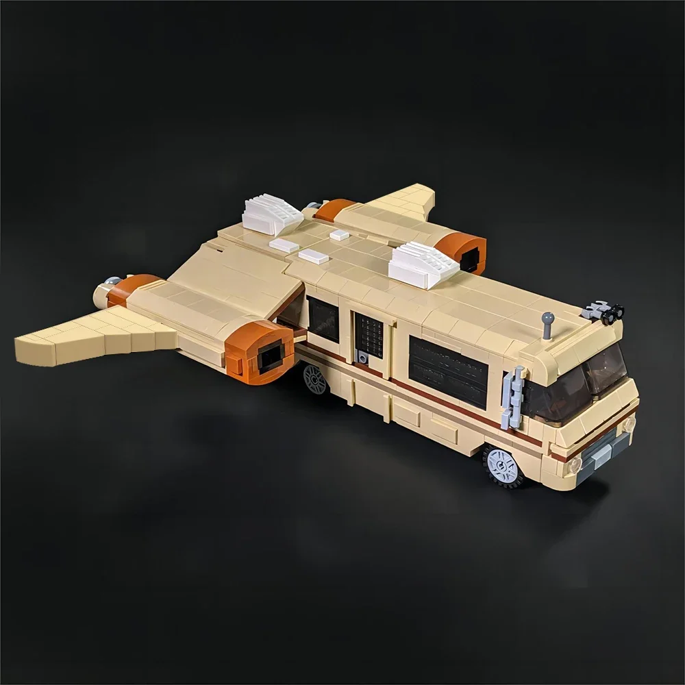 MOC 라거 스페이스볼 이글스 5 우주선 빌딩 블록 키트 브레이크스 배드 RV 자동차 밴 차량 브릭 모델 장난감 DIY 어린이 생일 선물
