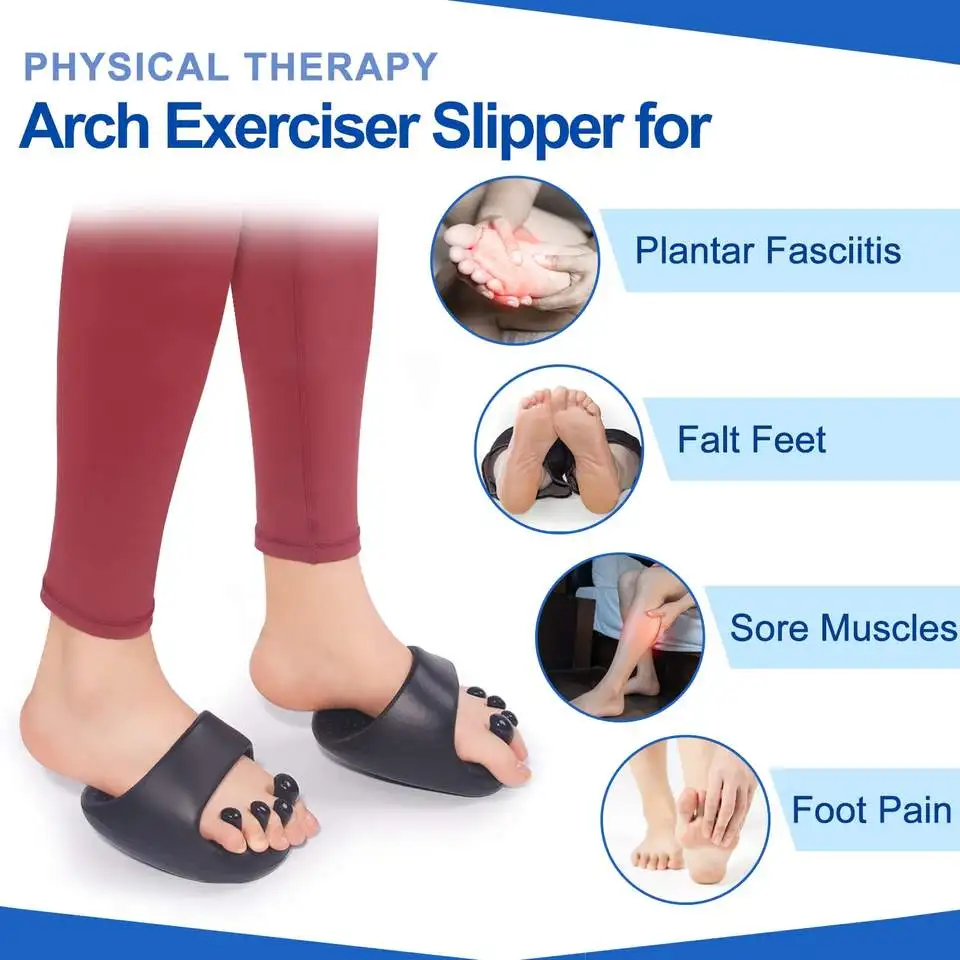 Arch Support for Plantar Fasciitis and Flat Feet Calf Strengthener, Arch Exerciser Slipper for Foot Pain, Stress Relief