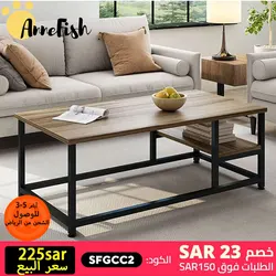 AnneFish Simple European Style Double Layer MDF Engineering Board Home Sofa Coffee Table For Living Room