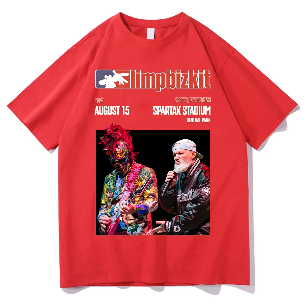 تي شيرت Limp Bizkit Big Bounce Party 2026 تي شيرت عصري عتيق ملابس الشارع الشهير قطن قصير عيد الميلاد غير رسمي للرجال والنساء ملابس هاراجوكو مسلية #6