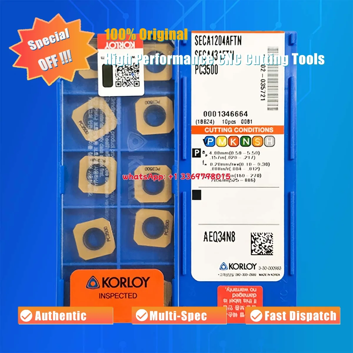 

10 шт. оригинальная фрезерная пластина SECA SECA 1204 AFTN PC230 PC3500 PC3700