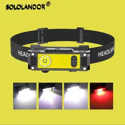 Powerful LED Headlamp with Motion Sensor Fishing Lantern USB Rechargeable 18650 Flashlight Waterproof Torch Headlight