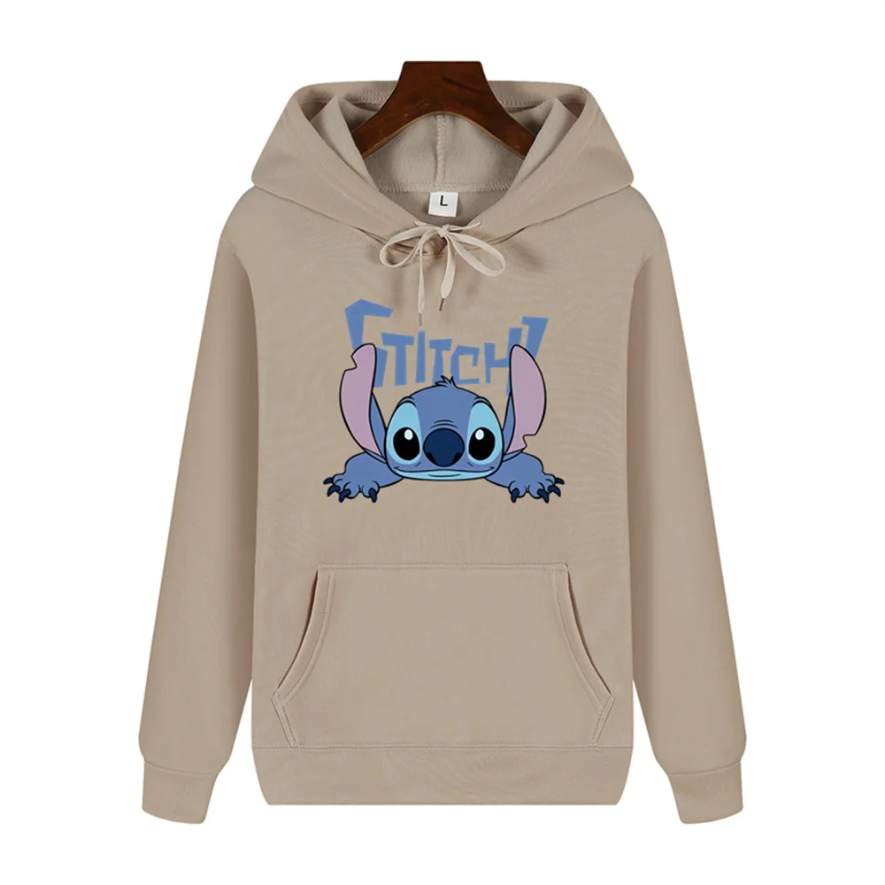 Creative Disney Stitch Print Autumn/Winter comfortable soft thickening men\'s high quality casual fashion warm street hoodie