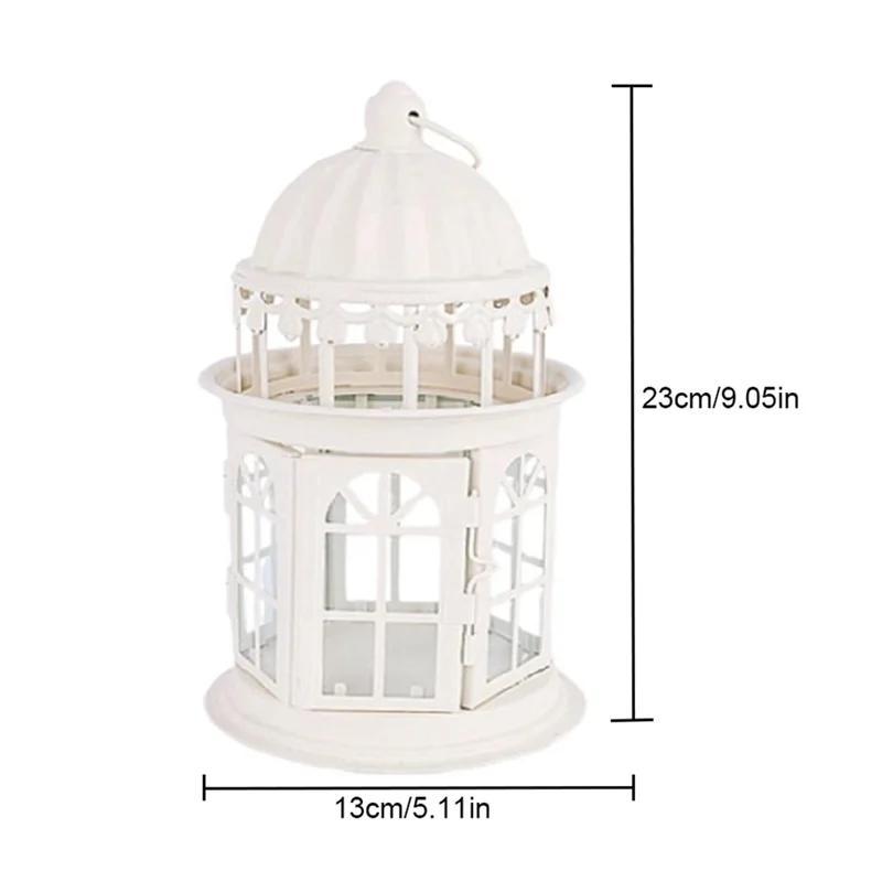 Castiçal vintage, lâmpada de vento ao ar livre para chão de pátio, ornamento de lanterna de casamento, castiçal sem vela, fácil instalação