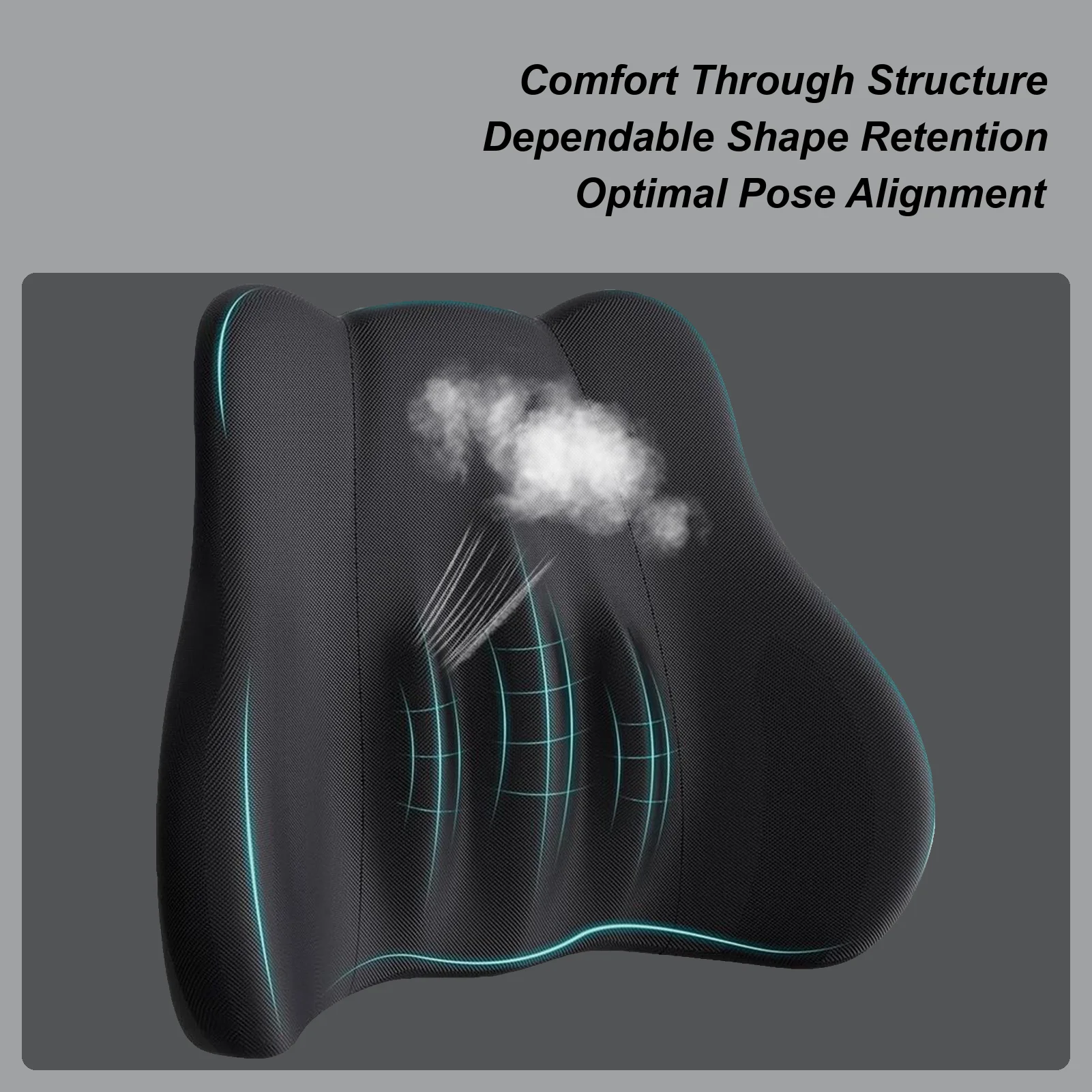 

Подушка для поддержки поясницы Подушка для поддержки поясницы для компьютерного кресла Дышащая пена с эффектом памяти Всесезонная подушка для длительного сидения