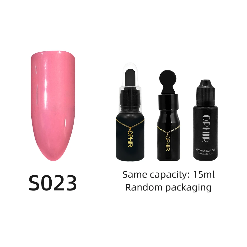 OPHIR Airbrush Nail Gel Manicure UV LED Gel for Airbrush Alcohol Base 3 Step Nail Art Polish Gel 30 Color for Choose S001-