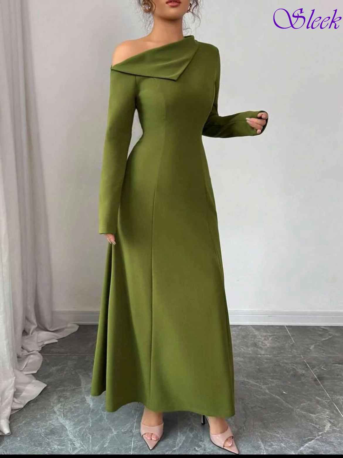 

Customized A-Line Long Sleeves Elegant Formal Evening Dress Delicate Celebrity Gowns High Quality Temperament Party Dress