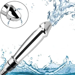 Metal Steel Douche Enema Seringa, Plug Anal, Shower Head Beads, Kit de limpeza anal, Butt Plug Anexo, Ponta do bocal, Gay Sex Toys