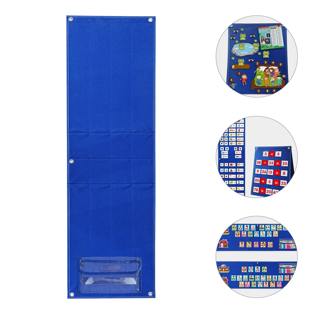 

1 set 1 Set Foldable Wall Hanging Felt Board For Kids Visual Schedule Routine Chart Learning Activities Toddlers Classroom Decor