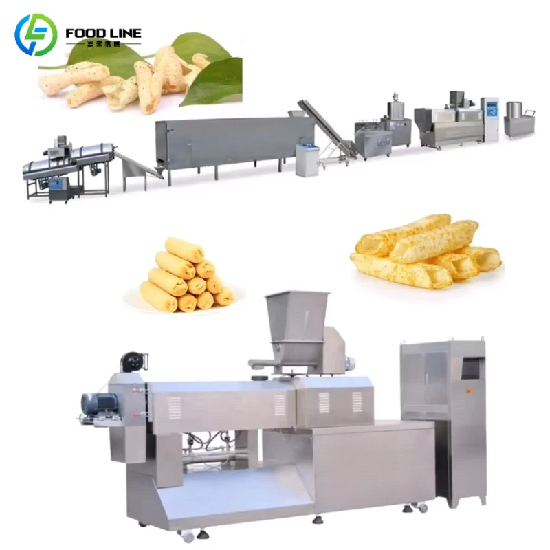 Customized Industrial Puffed Food Production Line Corrosion Resistant Snack Machine for Long Term Use