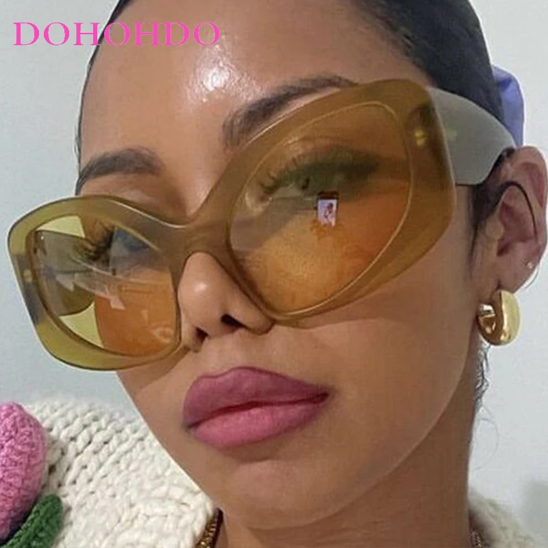 Fashion Y2k Punk Oversized Cat Eye Women Sunglasses Luxury Brand Designer Men Sunglass Outdoor Drive Travel Shades Eyewear UV400