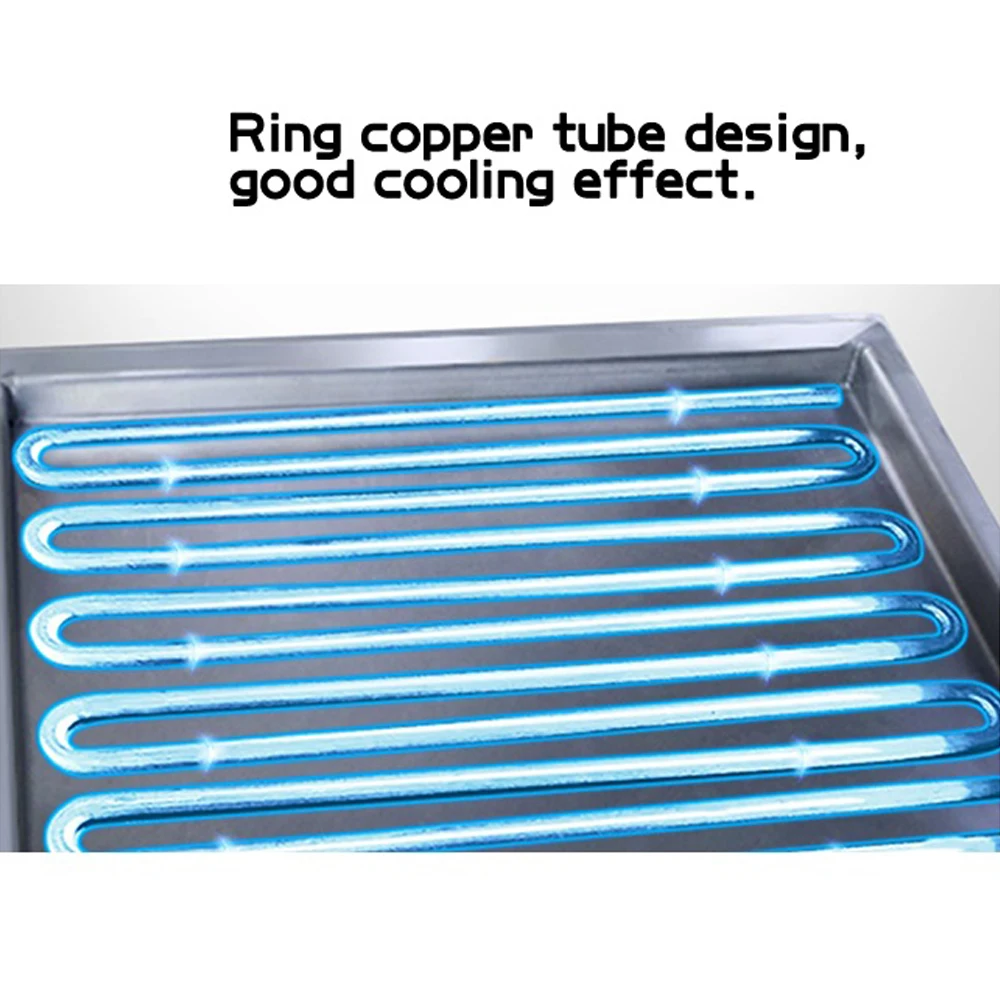 ITOP macchina per gelato laminata piccola macchina per rotolo di Yogurt fritto a freddo padella da tavolo elettrica per frutta e latte con 2 pale 110V 220V