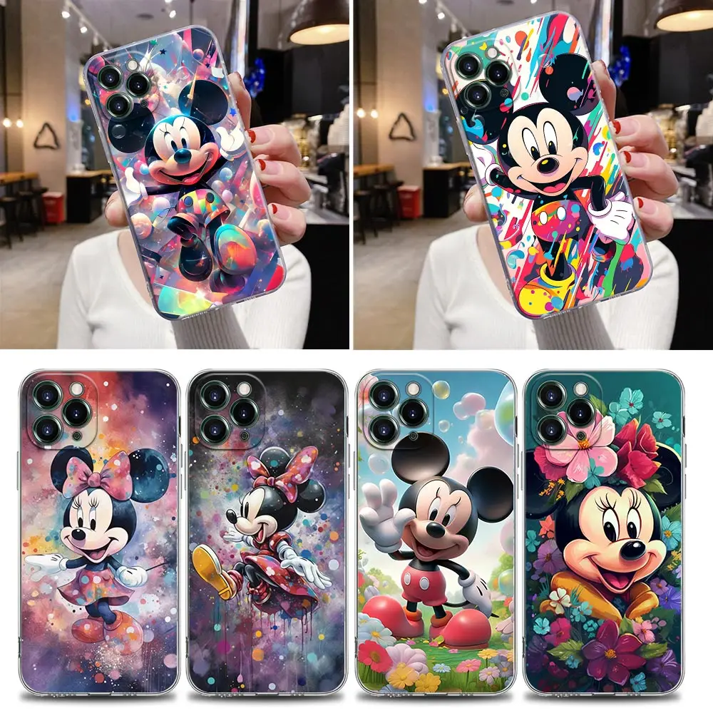 

Mickey Mouse Disney Clear Case For iPhone 16 15 14 13 12 11 Pro Max Mini Xs XR X 7 8 Plus 6 Cover For iphone 16 Pro Case Silicon