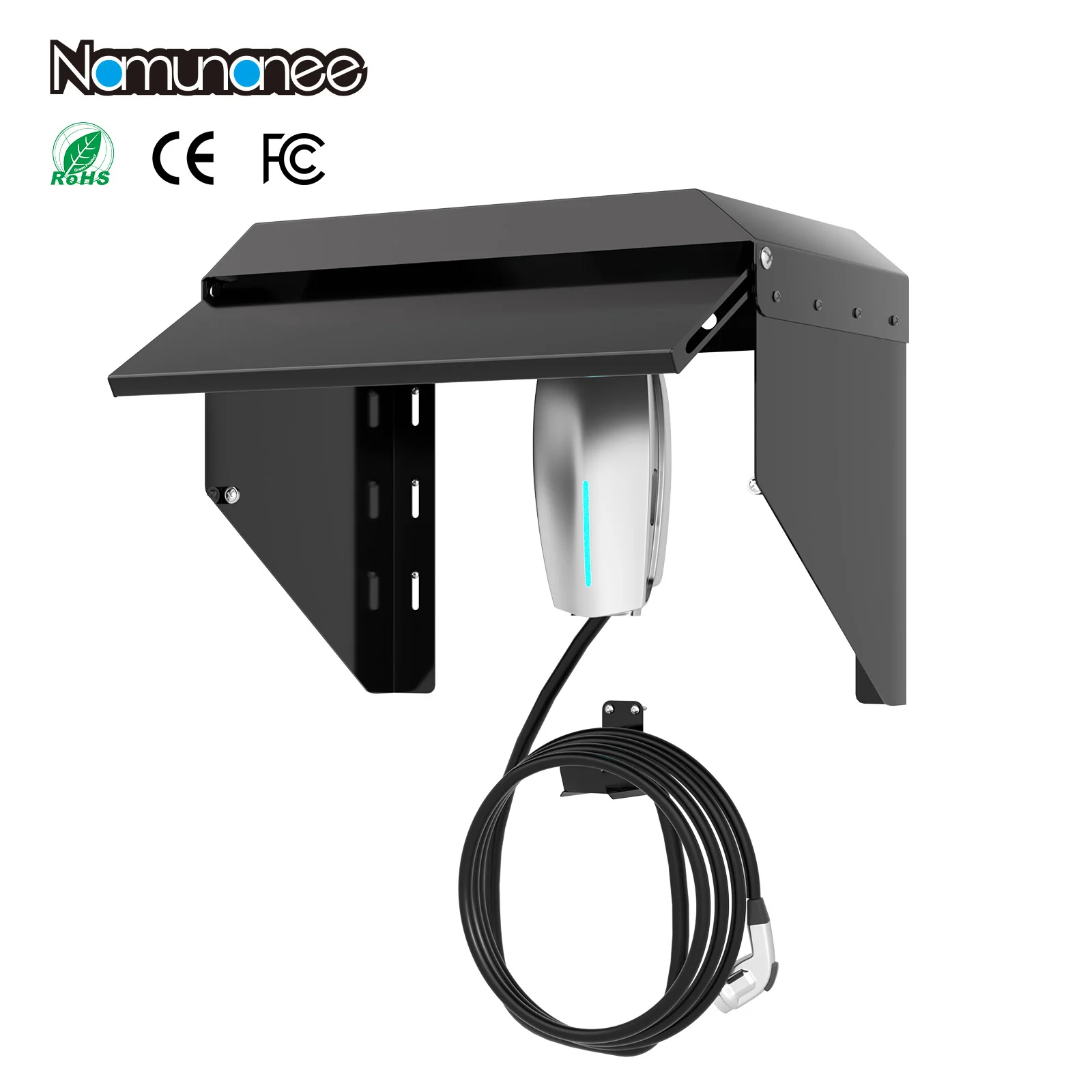 

Electric Vehicle Charging Station Protective Roof Cold-Rolled Steel Cover IP54 Rated Powder Coated AF03 600x500x400mm