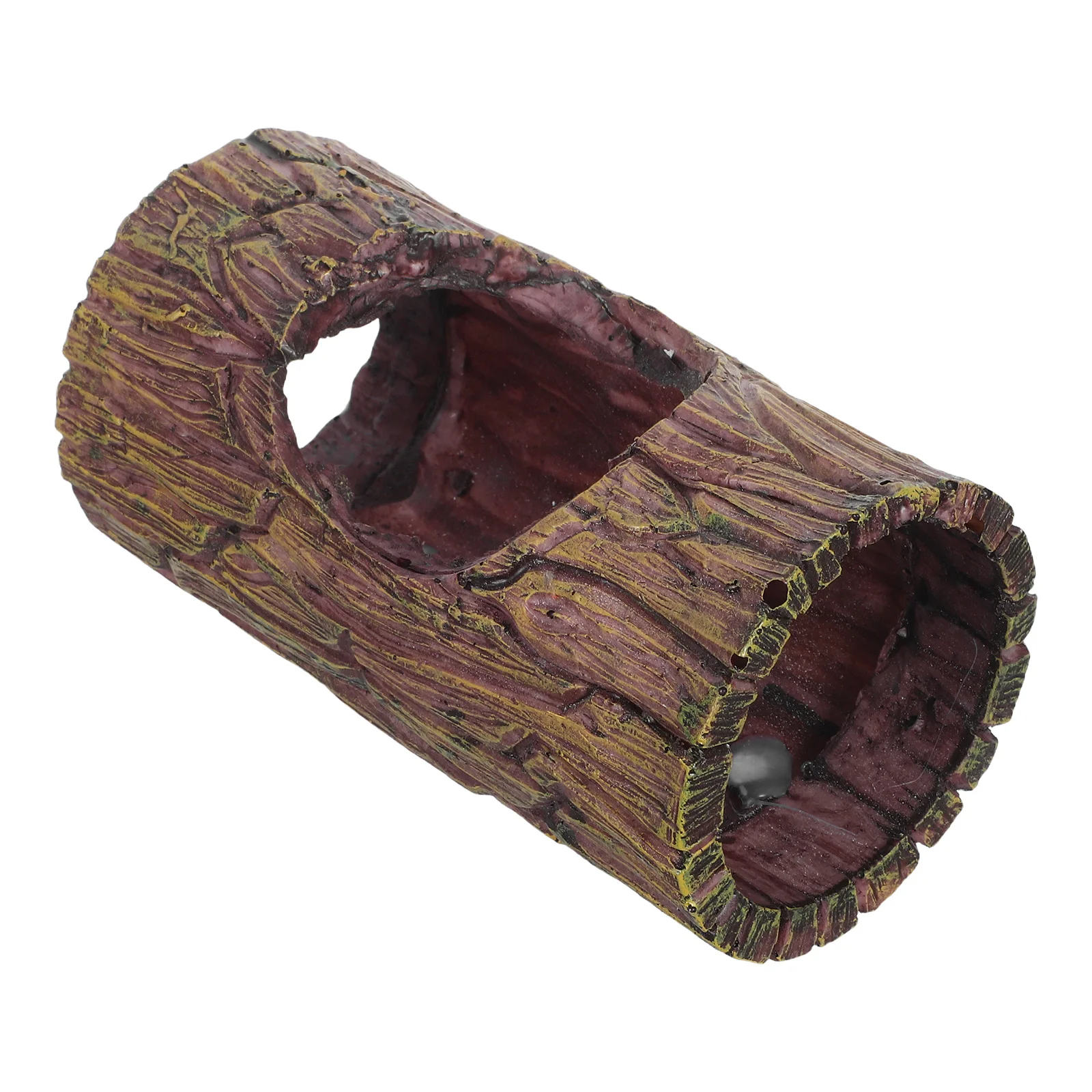 

Gecko Hideout Suction Cup Resin Bark Log Tree Cave Reptile Shelter Secure Lizard Cave Amphibian Habitat Decor Aquarium Fish Tank