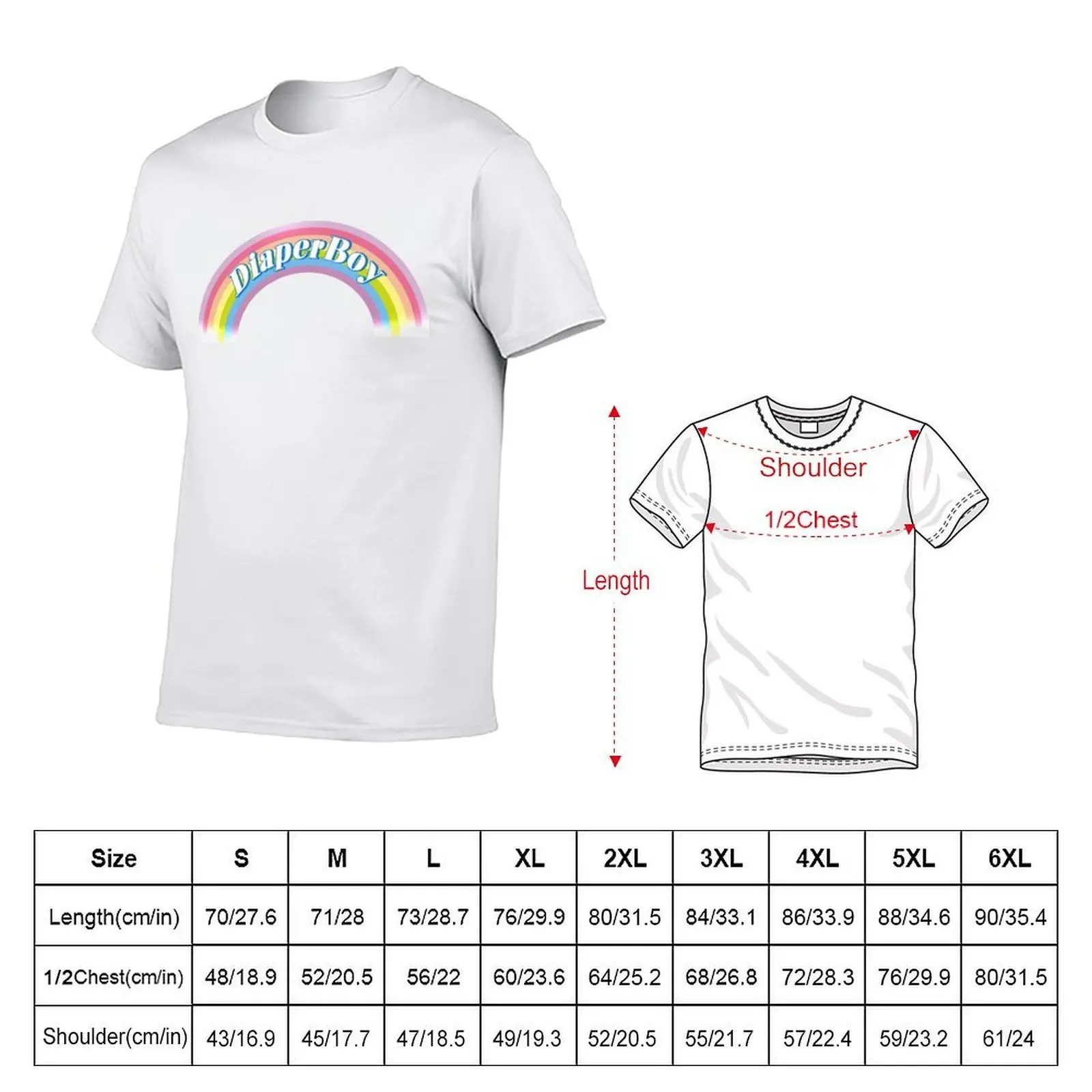 Diaper Boy - rainbow T-Shirt man t shirts for men t shirt man designer T-Shirt