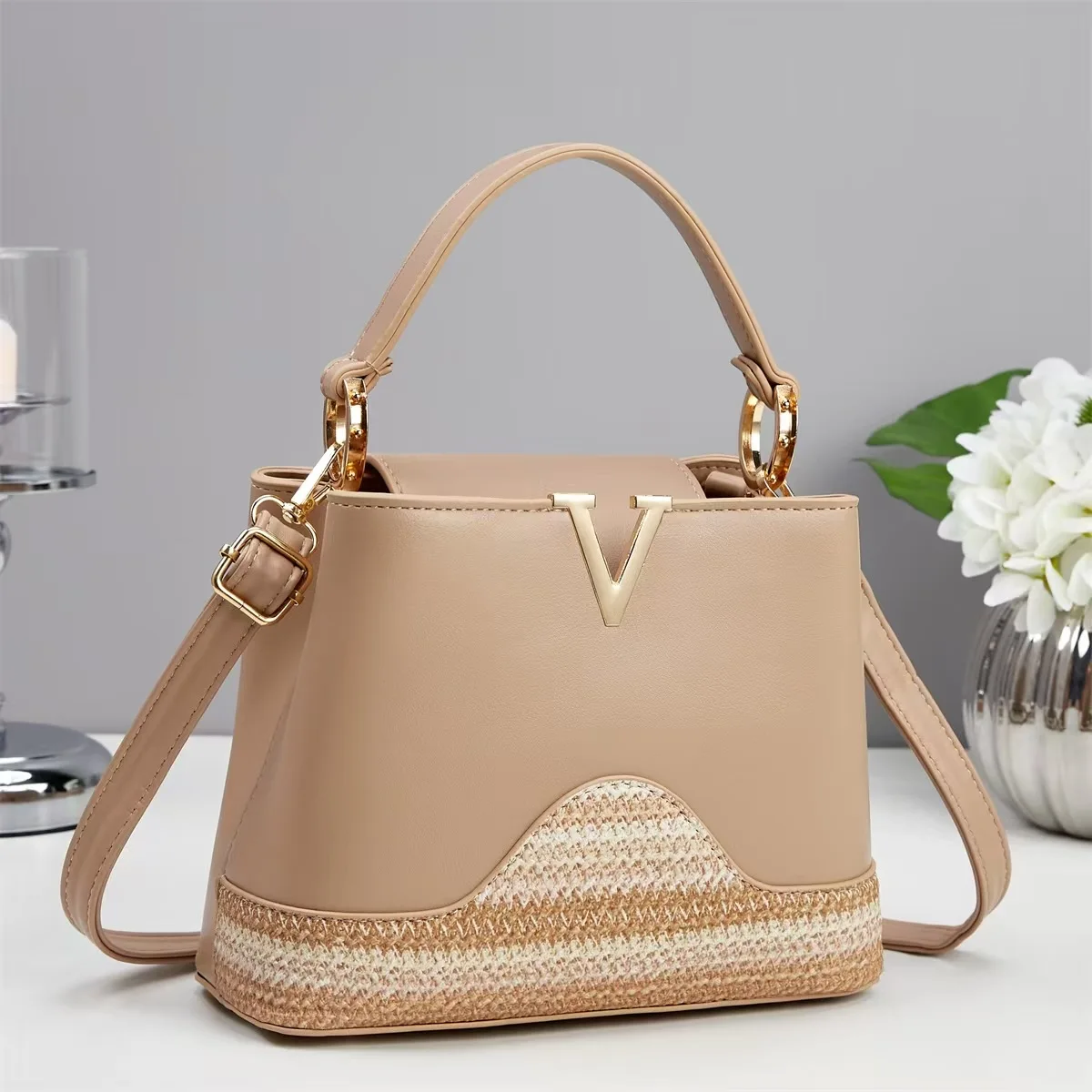 women shoulder Bag for 2025 luxury designer handbag women Handbags leather Printed monogram single shoulder straddle bag - Image 4