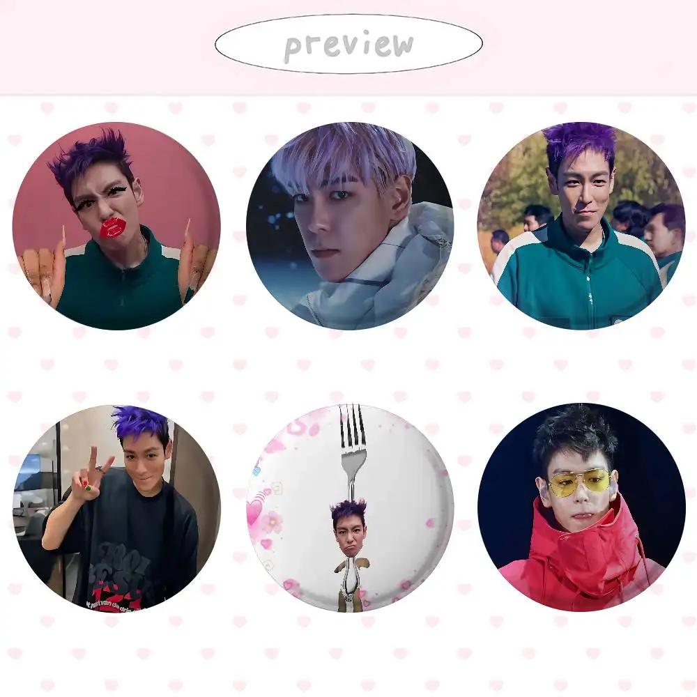 

Cool T.O .P Badges Creative Tinplate Button PinsBrooch Creative Funny Quotes Badge Clothes Backpack Jewelry Gift For Kids Friend