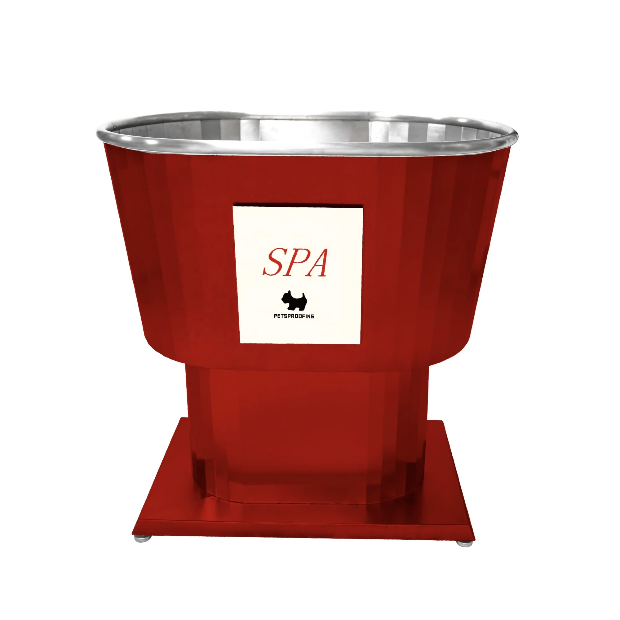 

Petsproofing Multifunction Stainless Steel Pet Dog Washing Station Grooming Metal Bath Tub Bathtub for Spa Shower