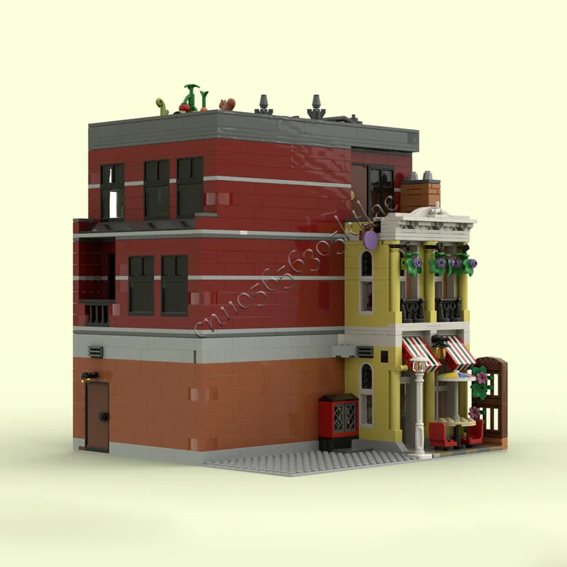 2875 parti MOC invertito Jazz Club Building Block Architettura retrò Modello Display Giocattolo Bambini Assemblaggio Regali di Natale di compleanno