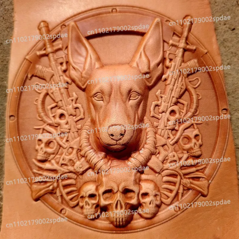 Skull Leather Stamp - Aircraft Grade Aluminum Emboss Die For Wallet/Belt Craft, 3D Deep Relief Leather Carv Tool