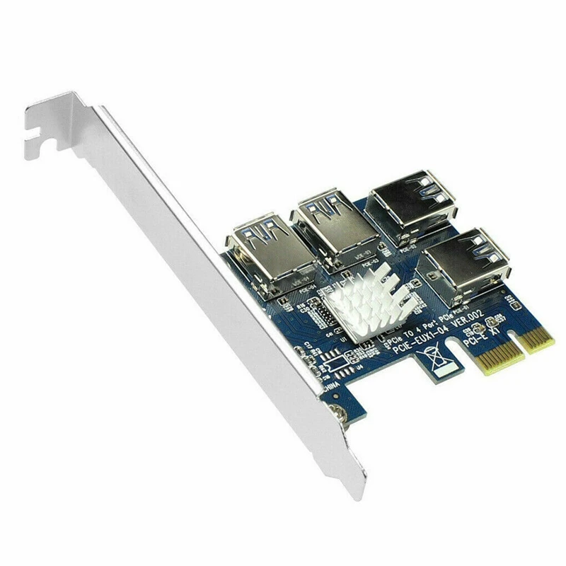 PCIE PCI-E PCI Express Riser Card Riser Card PCI-E to PCI-E Riser Card 1X to 16X 1 to 4 слота USB 3.0 Адаптер концентратора-умножителя