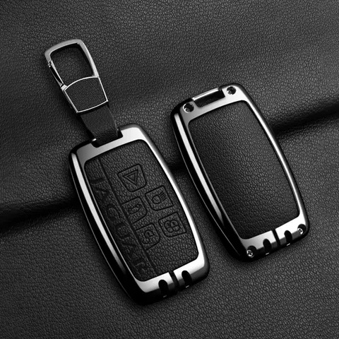 Car Key Case Cover For Jaguar XF XJ XE S-Type F-Type X-Type F-Pace I-Pace E-Pace Android XFR XKR Zinc Alloy Leather Keychain 10 best sales jaguar f pace key case - №7