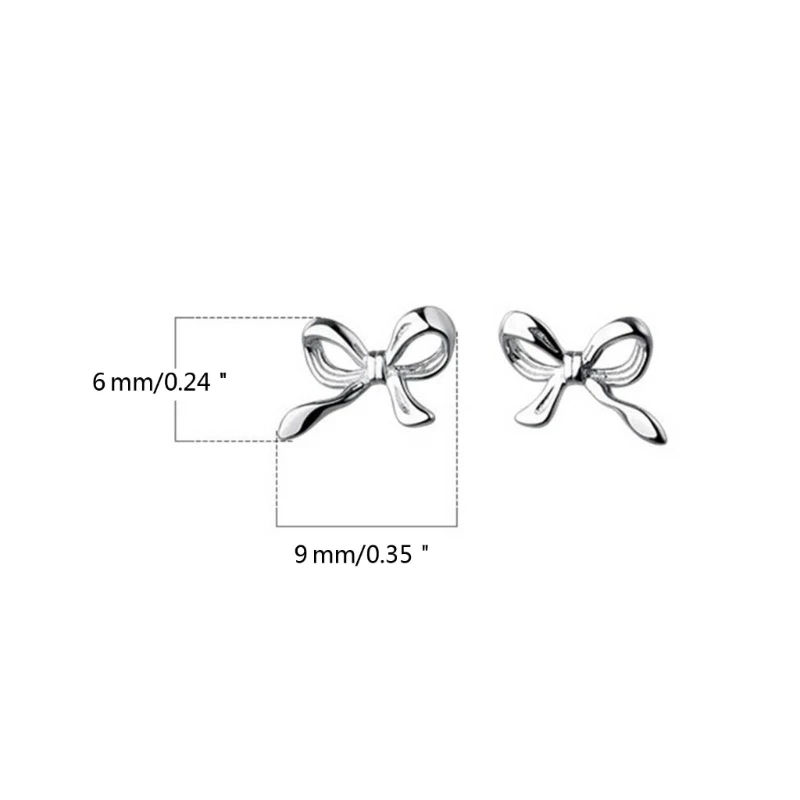 Mini Bow Knot Earrings Knot Ribbon Earrings for Women Girls Fashion Jewelry Small Bowknot Ethnic Ear Studs Wedding