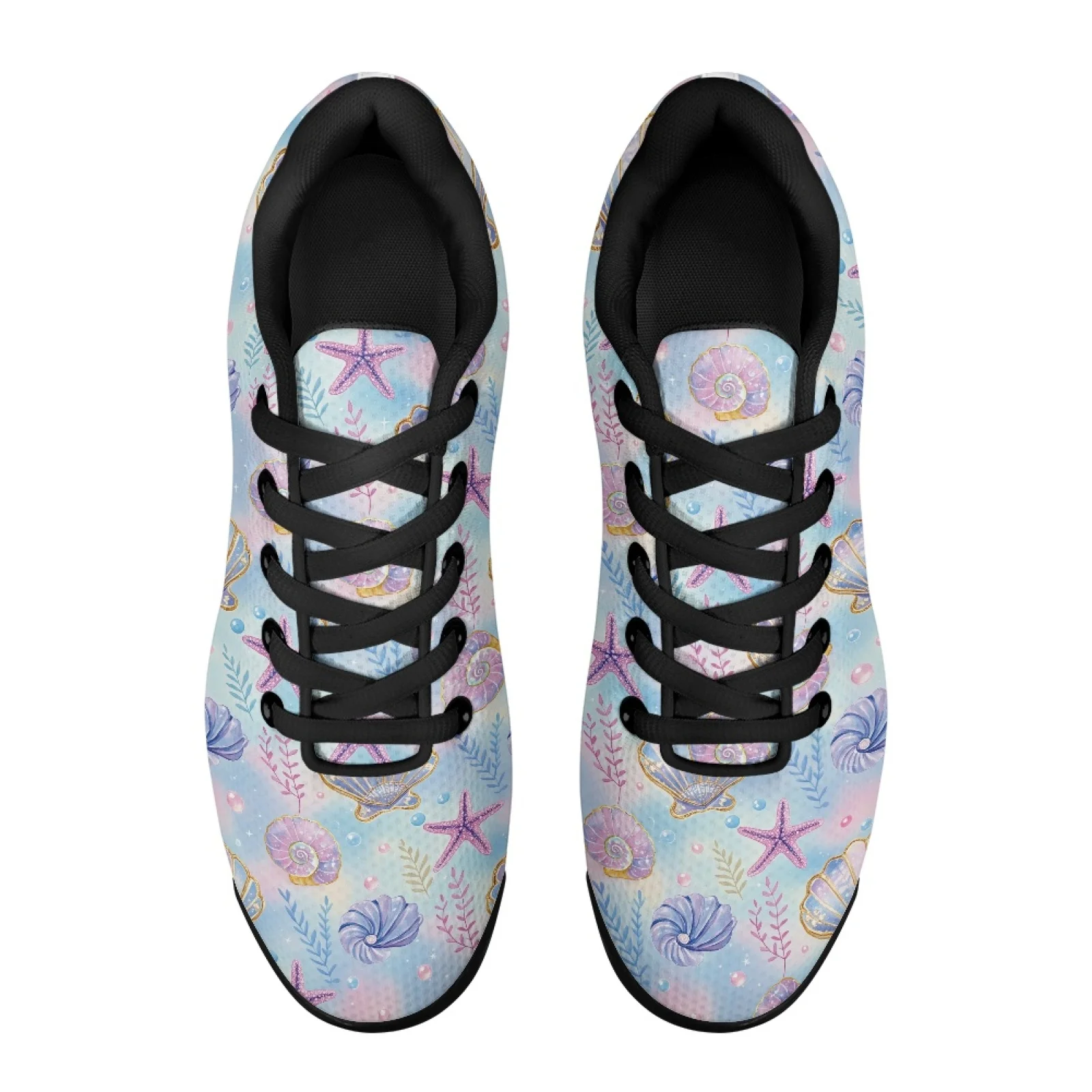 PENSTROLL Sea Shell Starfish Fashion Non-Slip Comfort Athletic Shoes for Men Gym Casual, Air Cushion Athletic Sneakers