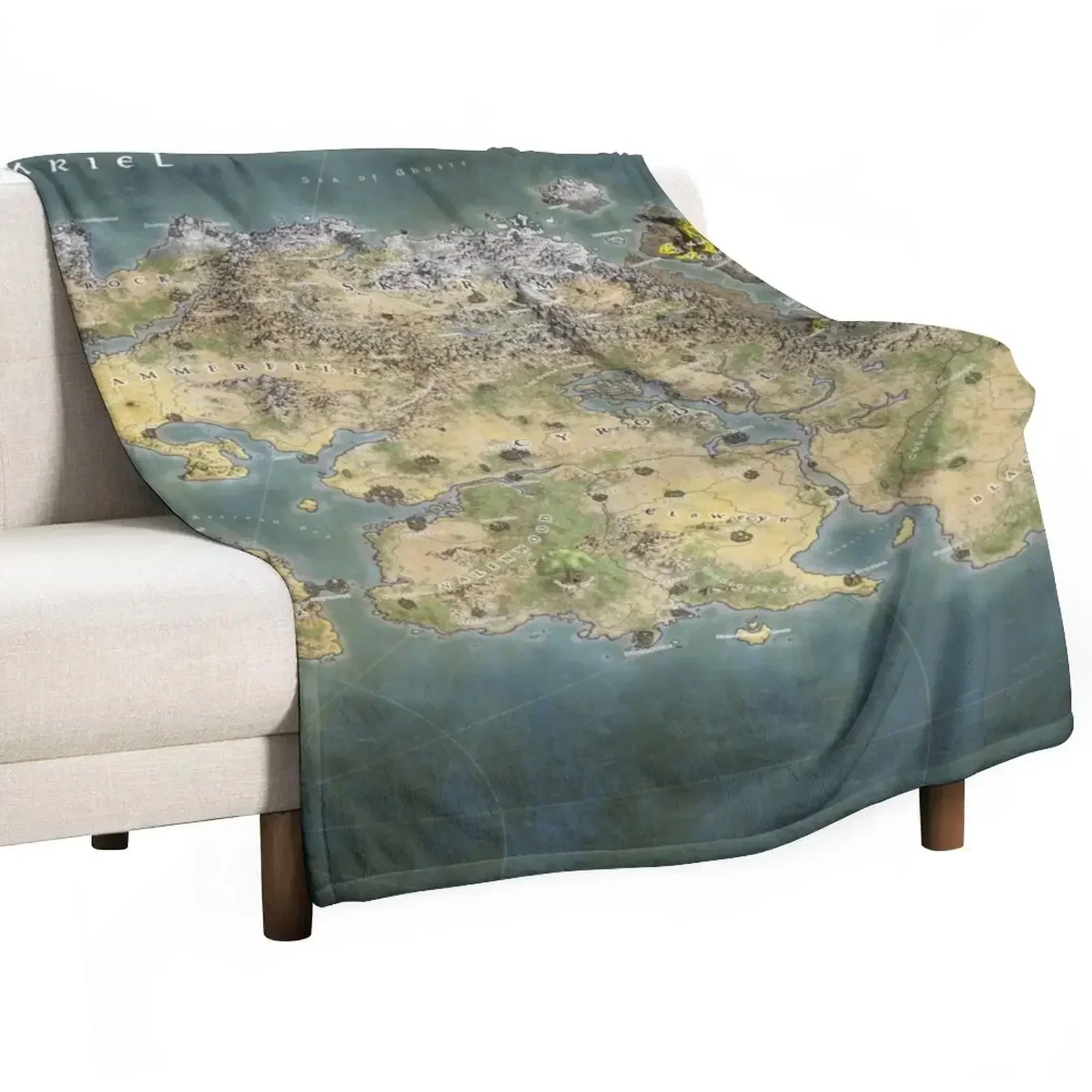 

Tamriel Map Throw Blanket Flannel Fleece Soft Warm Throw Blanket