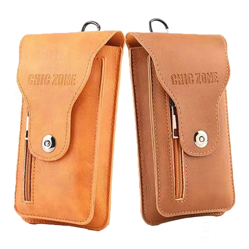 

For ZTE Axon 70 60 Ultra Phone Holster Cover Soft Leather Phone Pouch For Axon 50 41 Ultra 40SE 60 Lite Case Card Slot Waist Bag