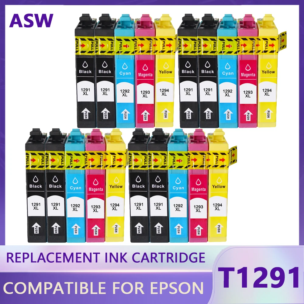 20 PCS Compatible T1291 T1294 T129 E1291 Ink cartridges for Epson Stylus SX235W SX-235W SX 235W printer inkjet cartridge